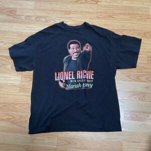 Lionel Richie and Mariah Carey Black Tshirt concert All the hits 2017  2XL